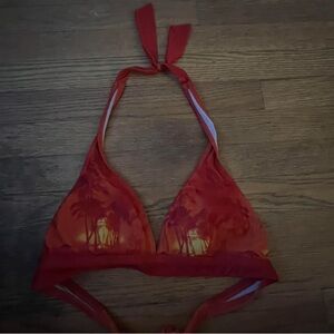 LEI Orange and Red Bikini Top